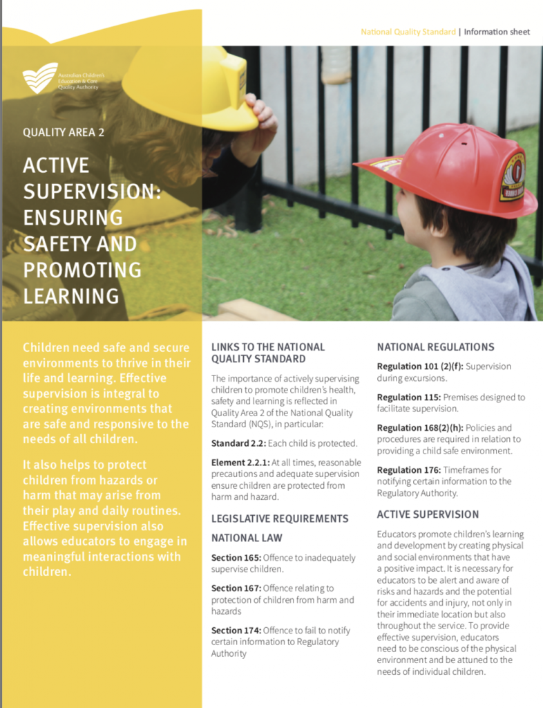 Excellence Matters Early Childhood Professional Development Active Supervision